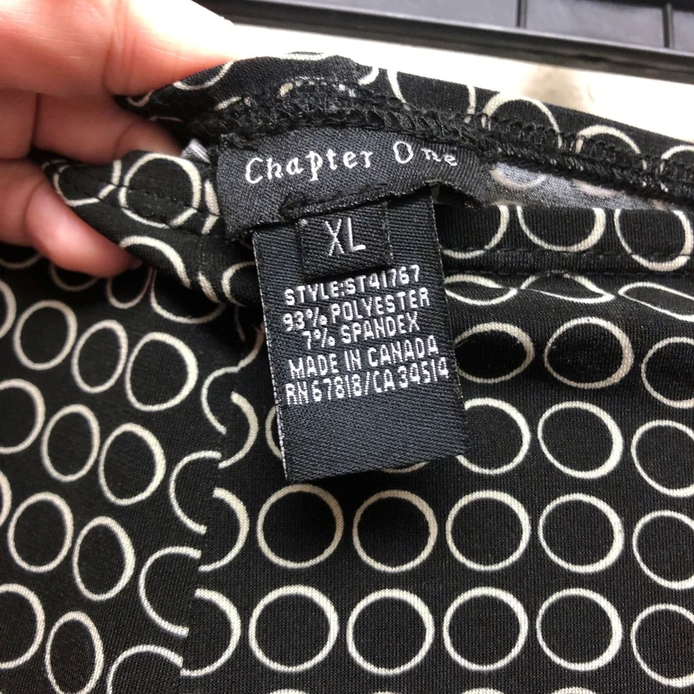 Black Circle Print  Women's Skirt by Chapter One XLarge